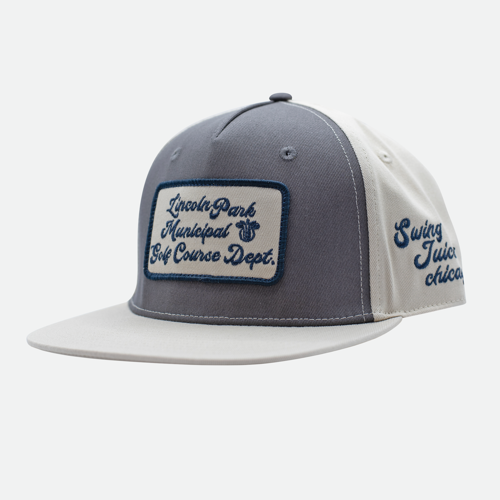Golf Lincoln Park Muni Unisex Snapback Hat Charcoal/Khaki O/S - Final Sale
