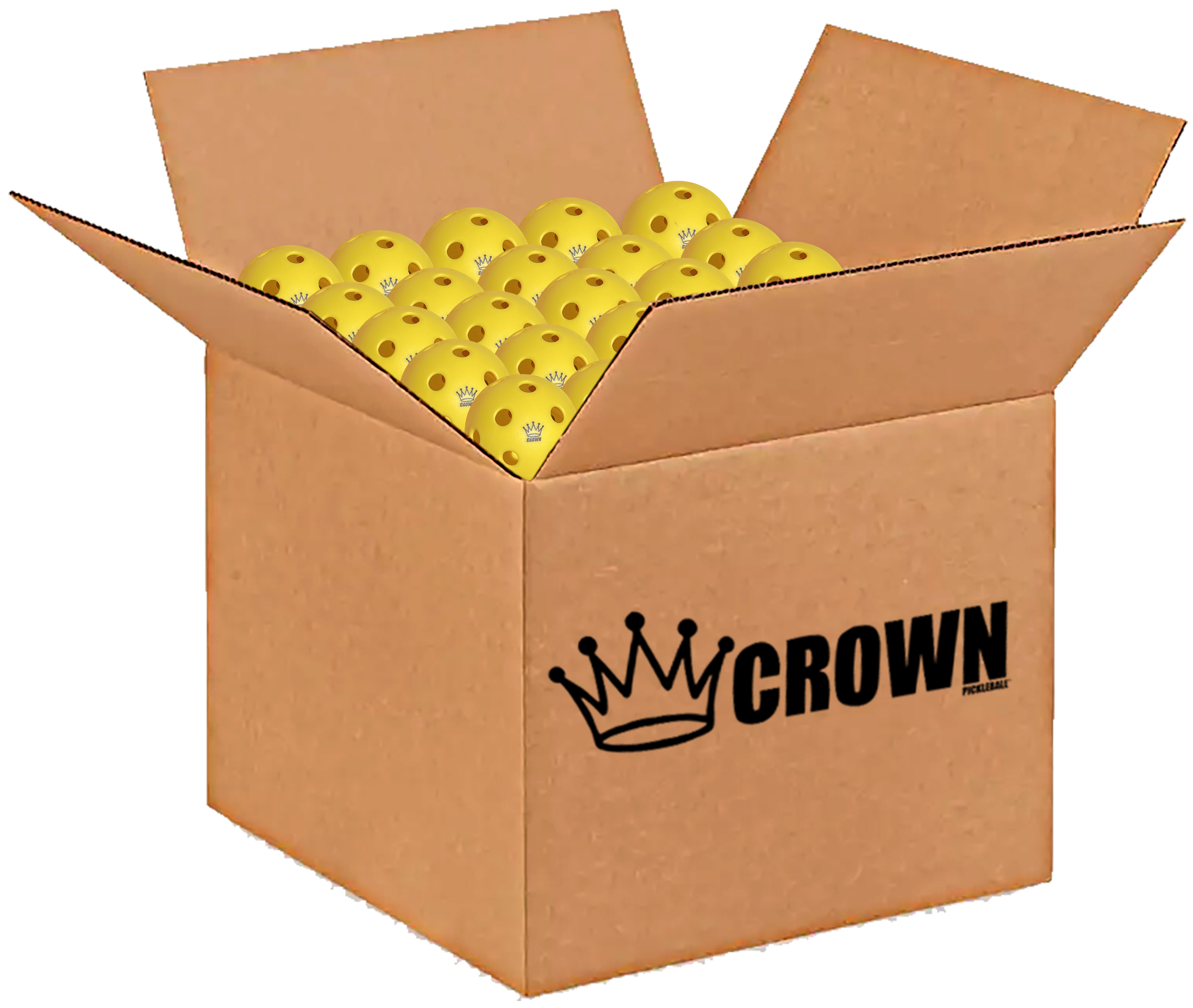 CROWN PICKLEBALL - High-Performance INDOOR Pickleballs (3-PACK LEMON)