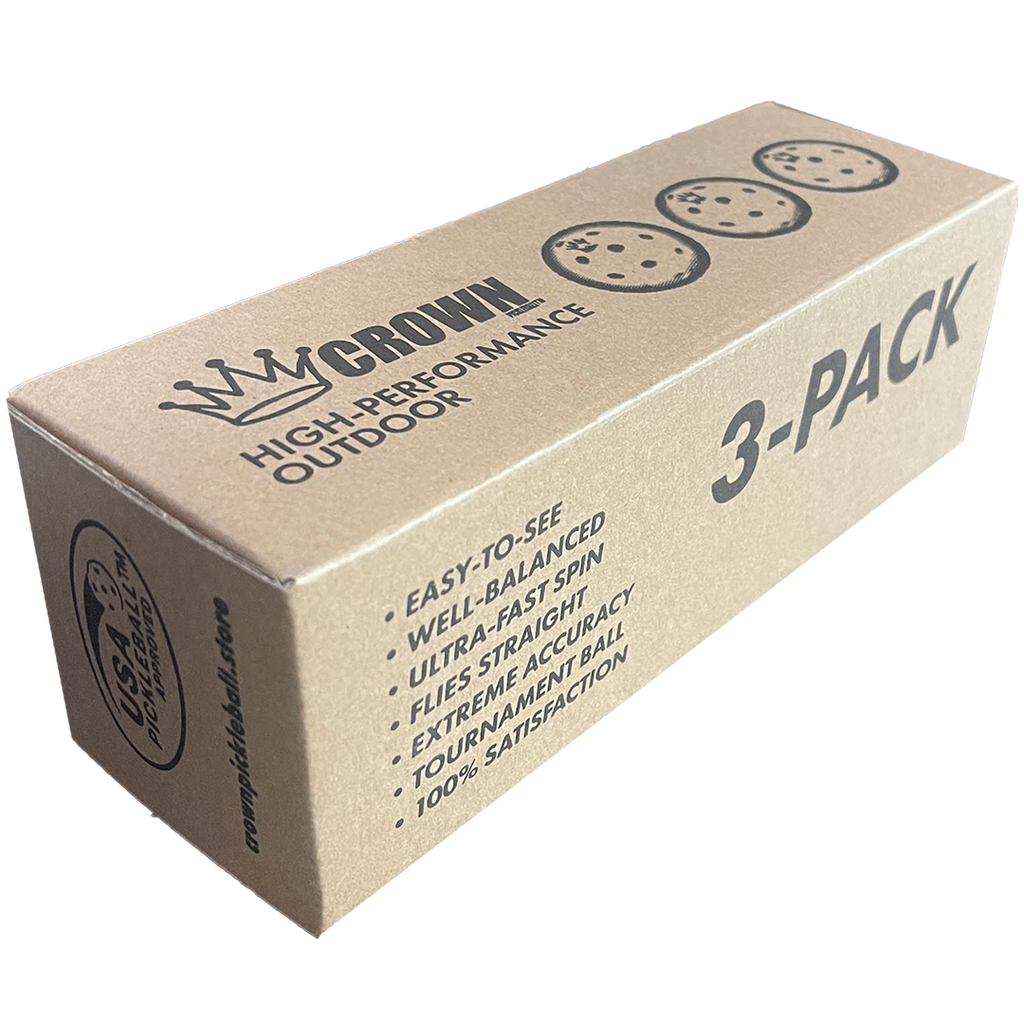 CROWN PICKLEBALL - High-Performance OUTDOOR Pickleballs - RETAIL (102-PACK LIME)