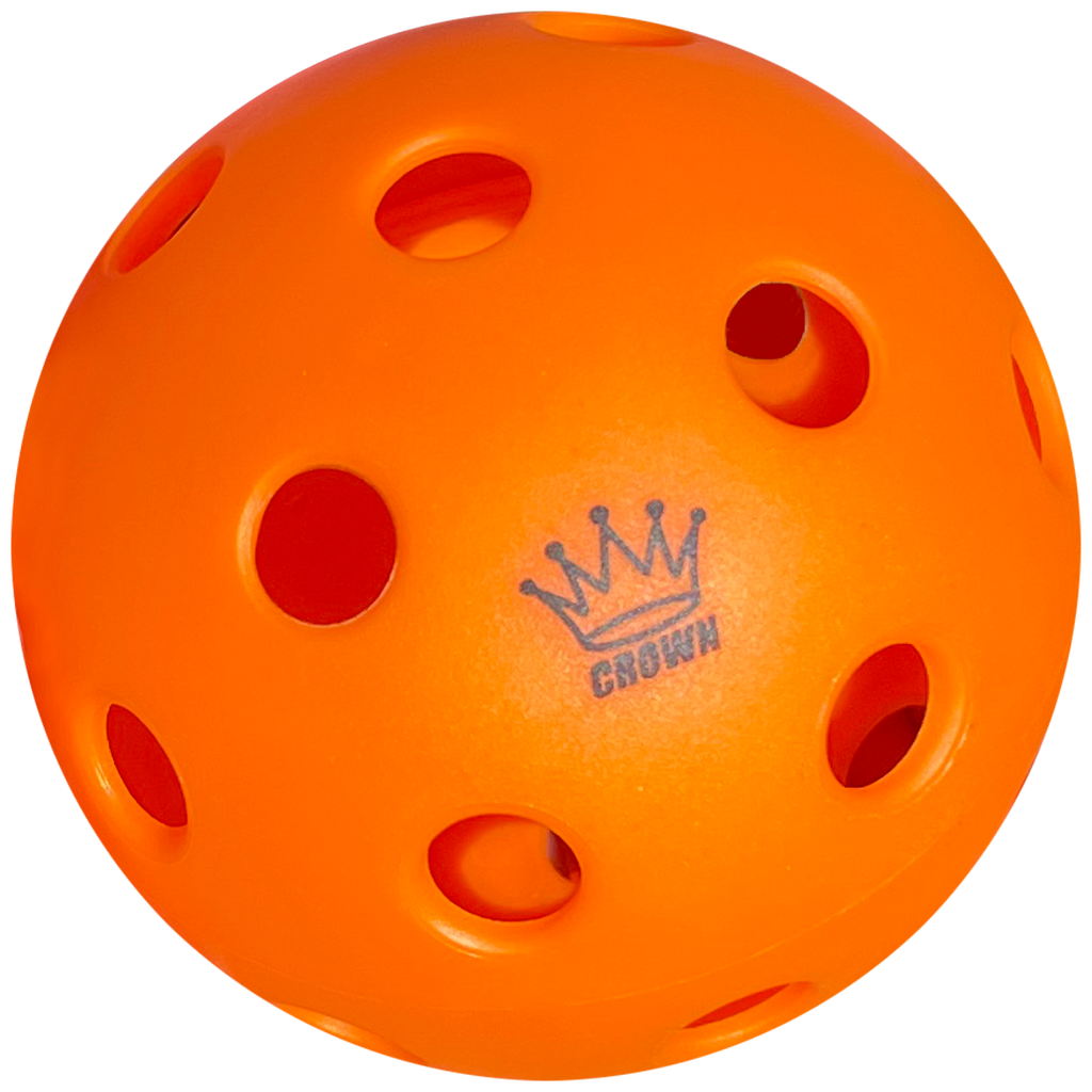 CROWN PICKLEBALL - High-Performance INDOOR Pickleballs (3-PACK TANGERINE)