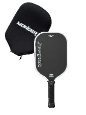 Monger 16mm Carbon Power Pro Thermoformed Gen 2 T700 Toray Carbon Fiber 16mm Pickleball Paddle White “Free Cover”