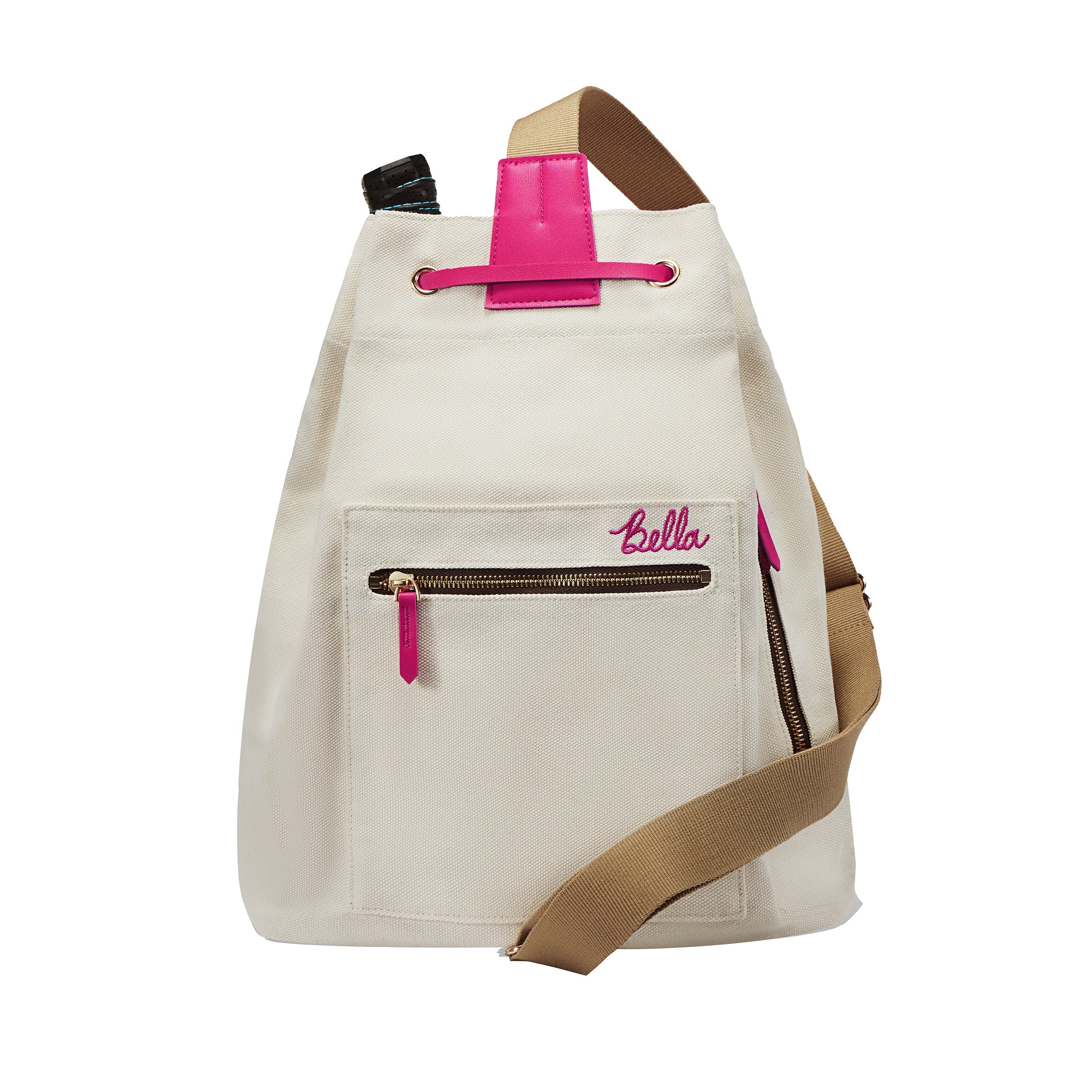 PB Neon Hot Pink Pickleball Drawstring Bag