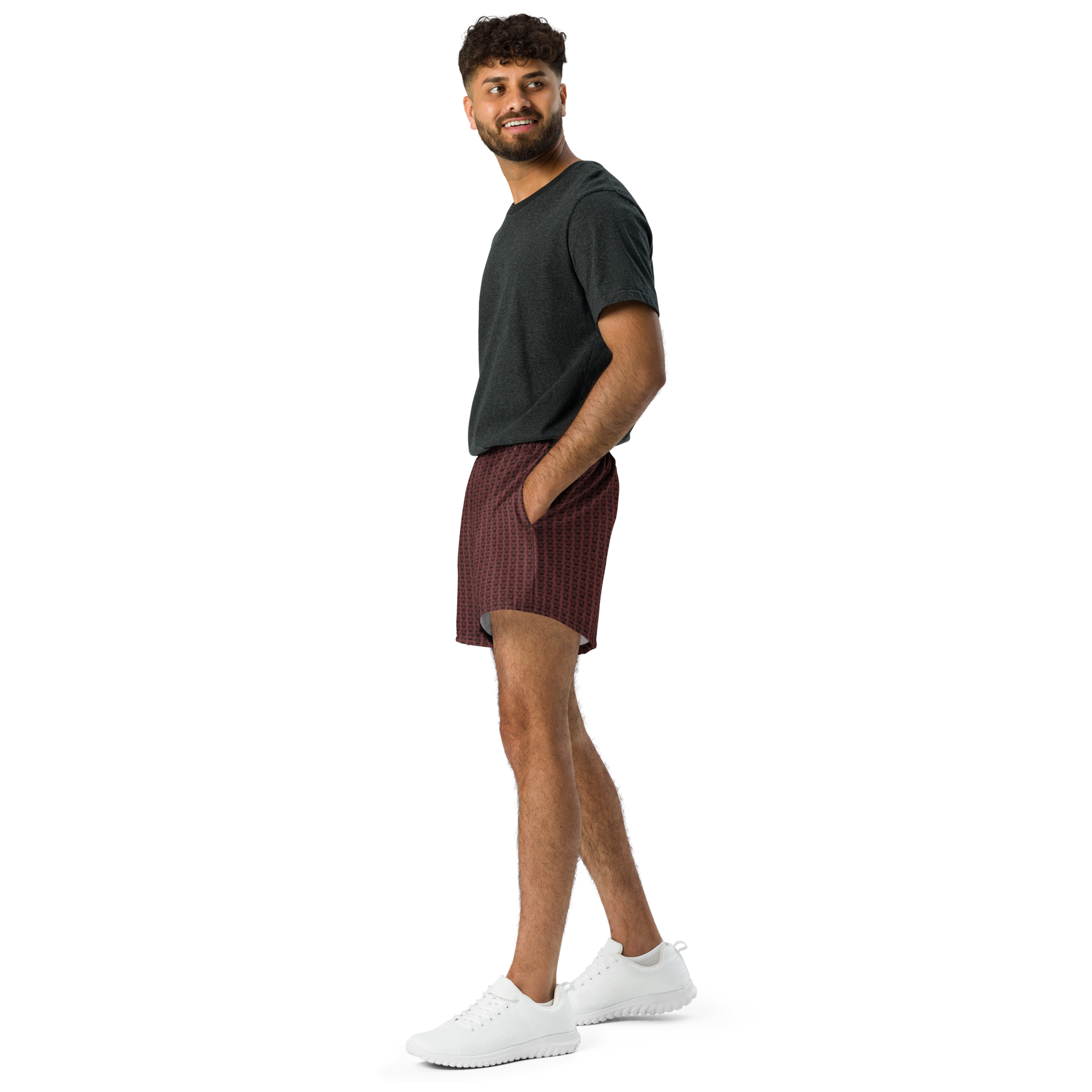 CROWN PICKLEBALL - Logo Pattern Short (Burgundy)