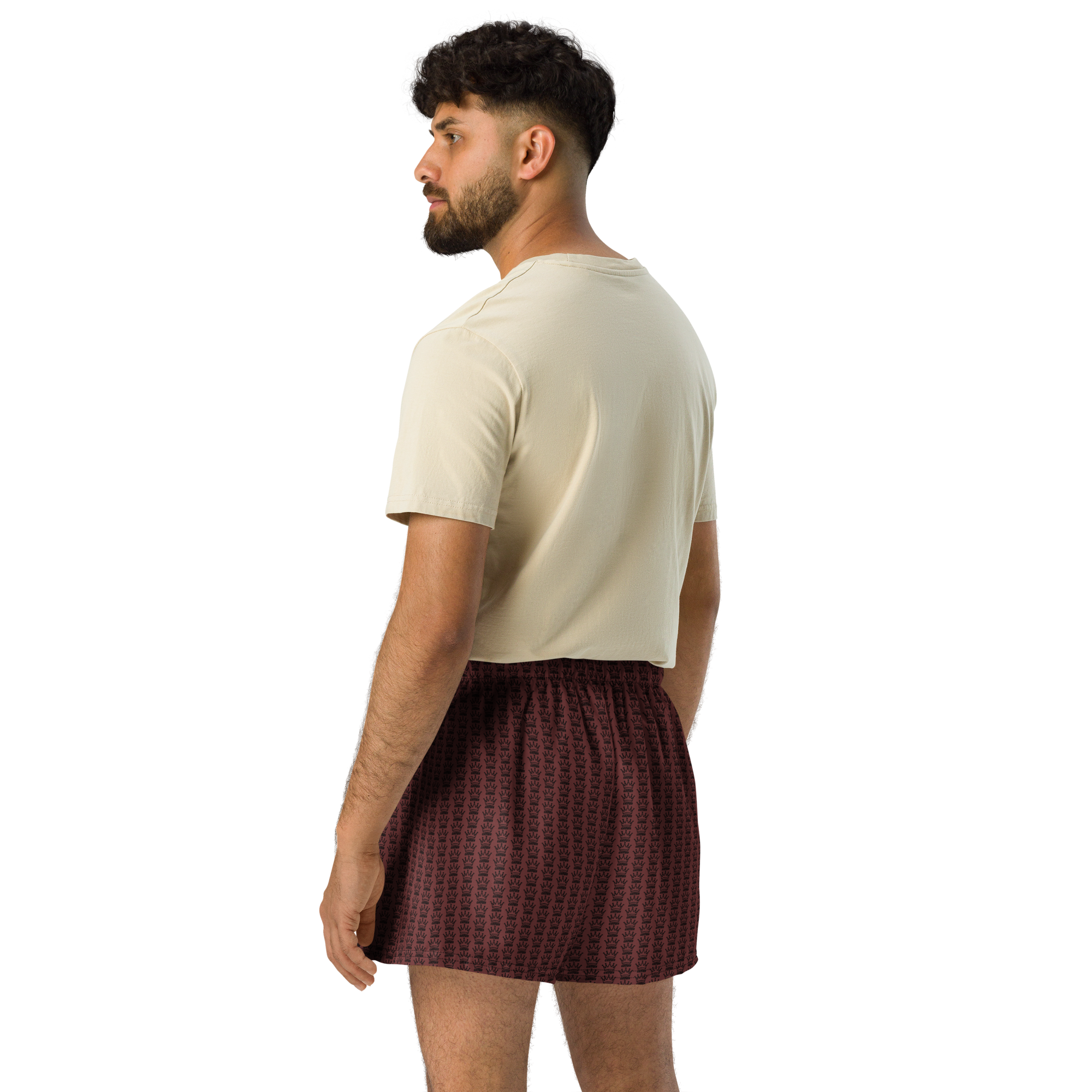 CROWN PICKLEBALL - Logo Pattern Short (Burgundy)