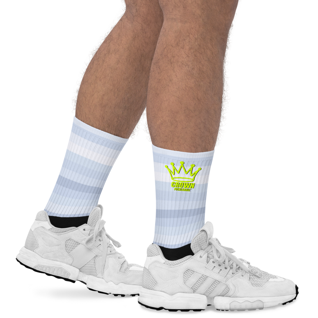 CROWN PICKLEBALL - Horizontal Stripes Socks (Grey)