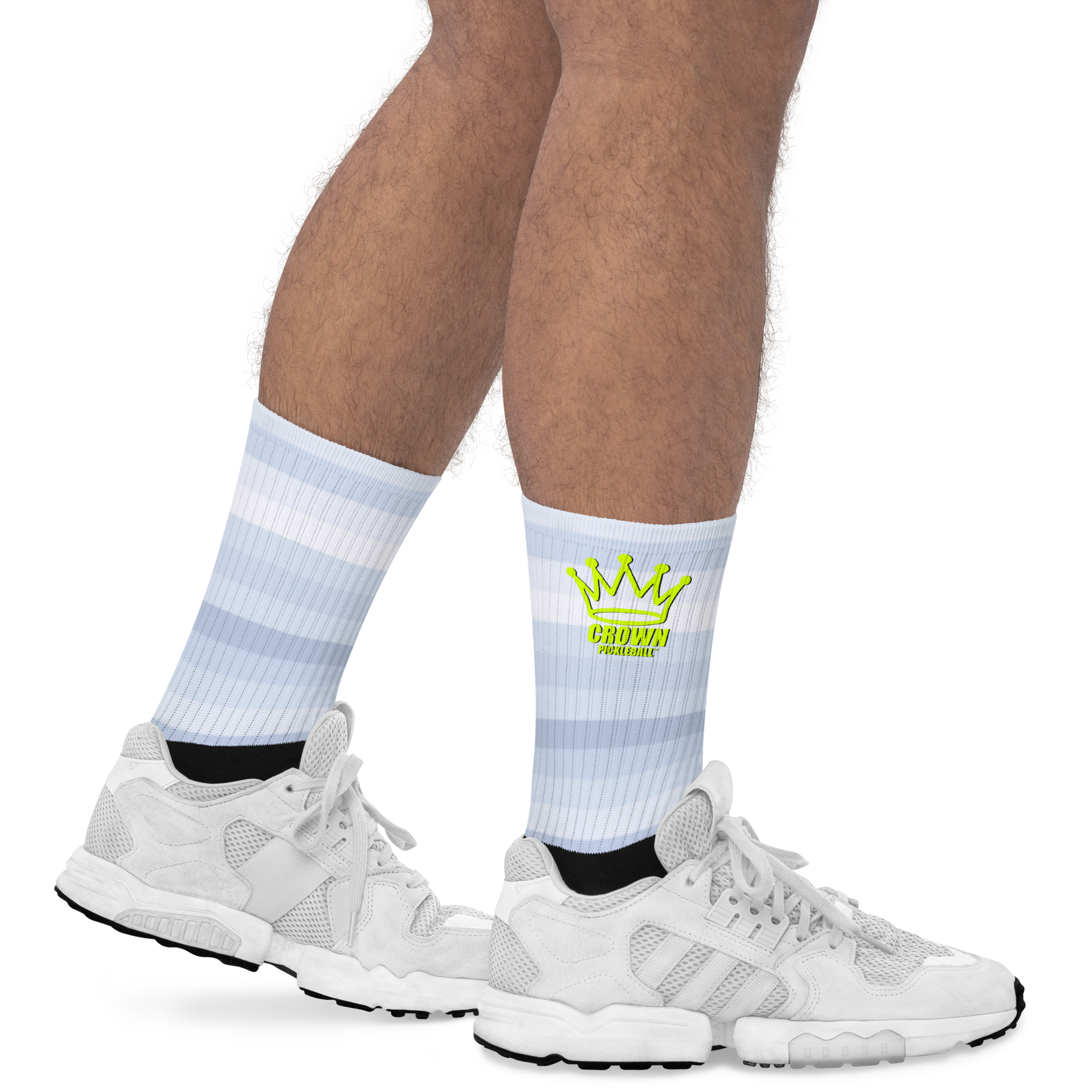 CROWN PICKLEBALL - Horizontal Stripes Socks (Grey)