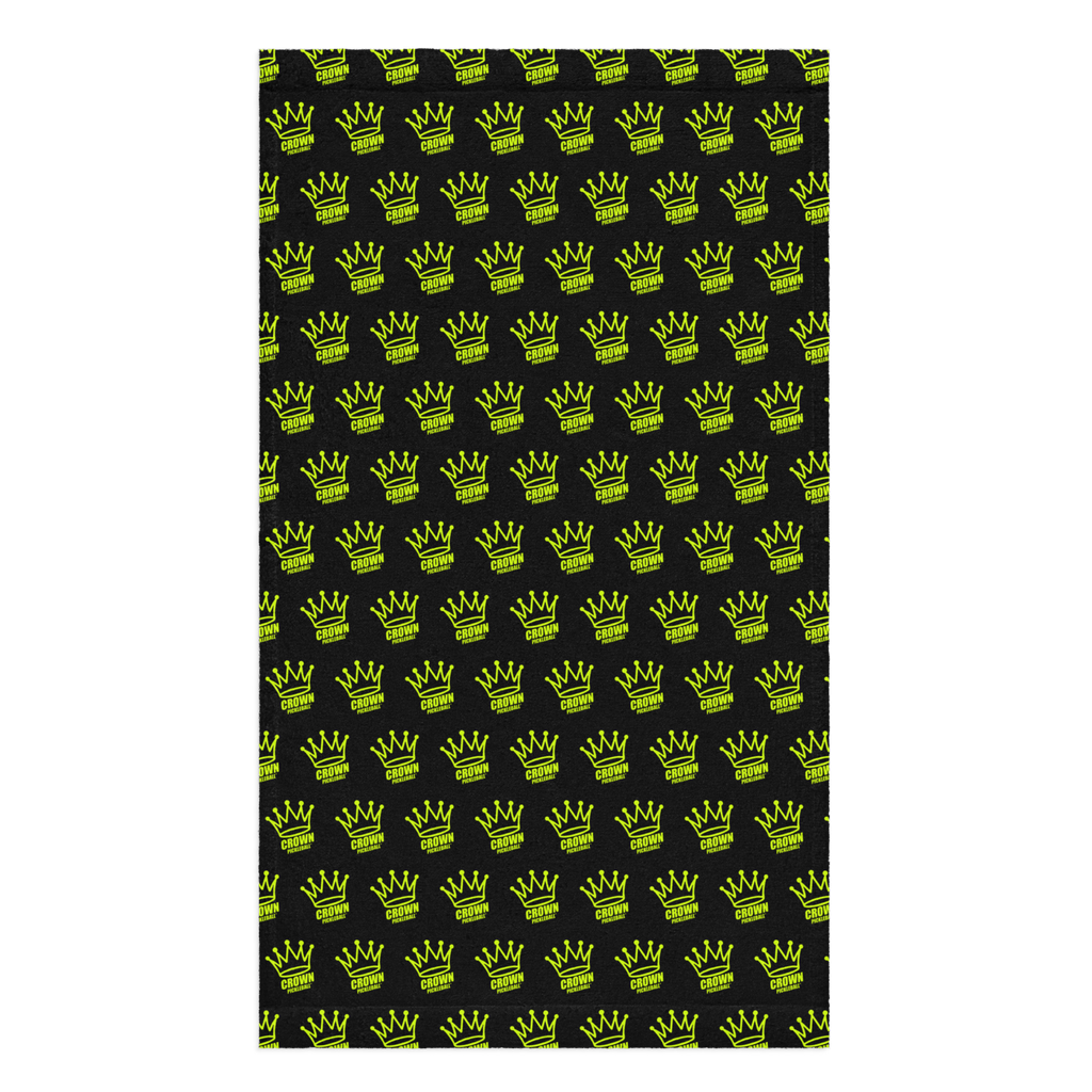 CROWN PICKLEBALL - Corona Pattern Hand Towel (BLACK)
