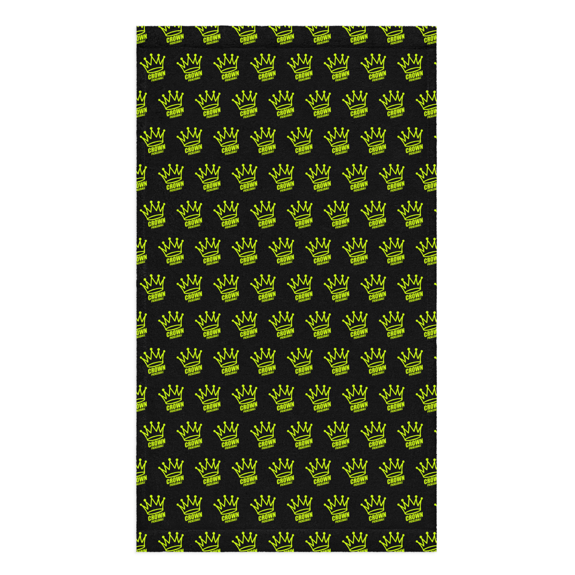 CROWN PICKLEBALL - Corona Pattern Hand Towel (BLACK)